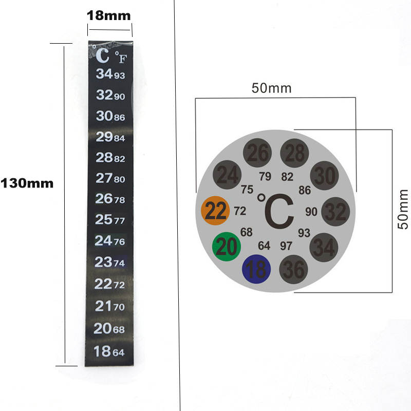 Temperature Strip Thermometer - Аквариумная полоска для аквариума, наклейка для