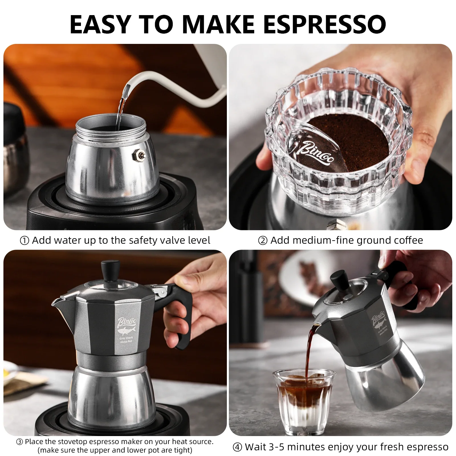 Кофеварка Bincoo Moka Pot на 2 – обзор и цена Coffee Equipment For Sale