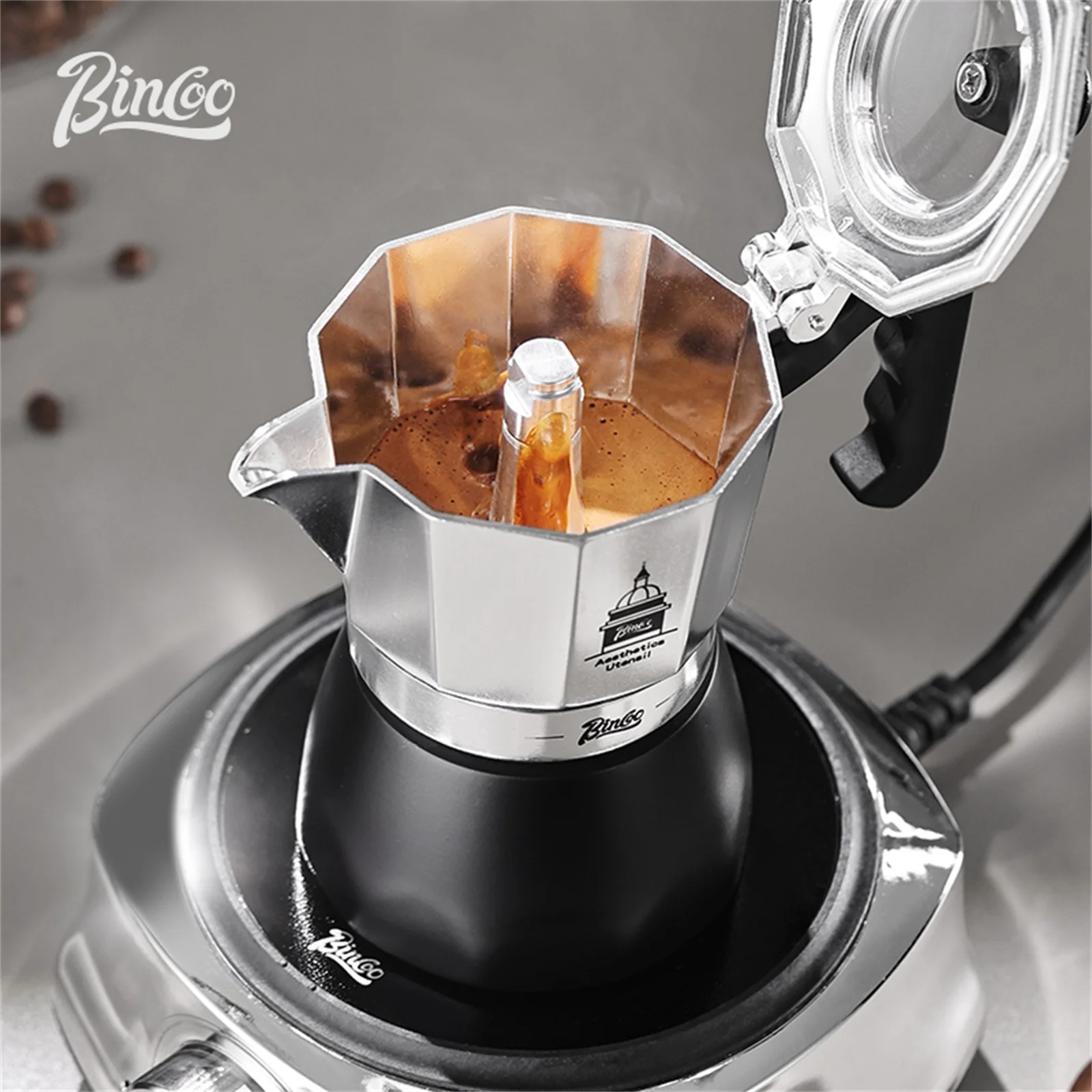Мока-горшок BINCOO с двойным к – обзор и цена Coffee Equipment For Sale