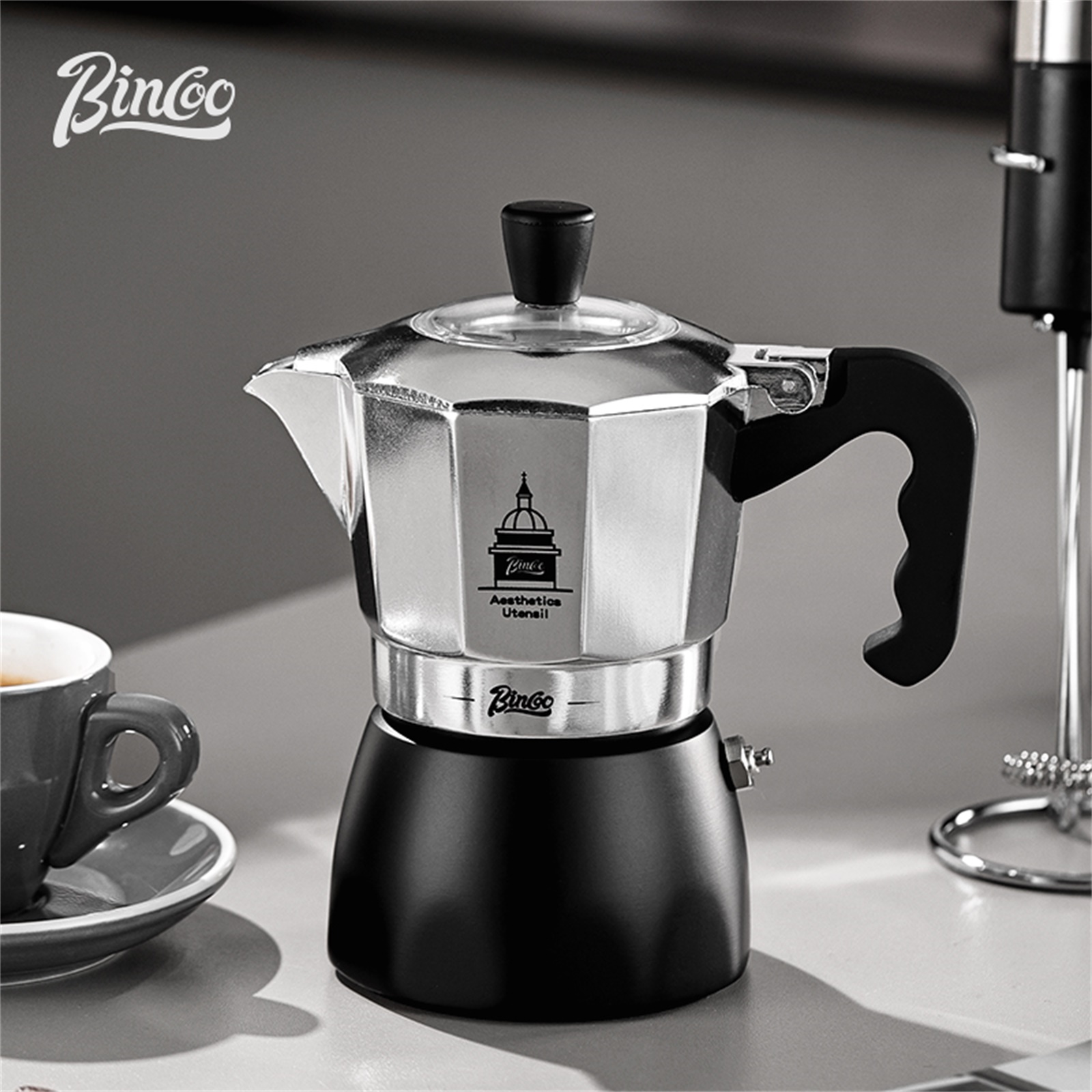 Мока-горшок BINCOO с двойным к – обзор и цена Coffee Equipment For Sale