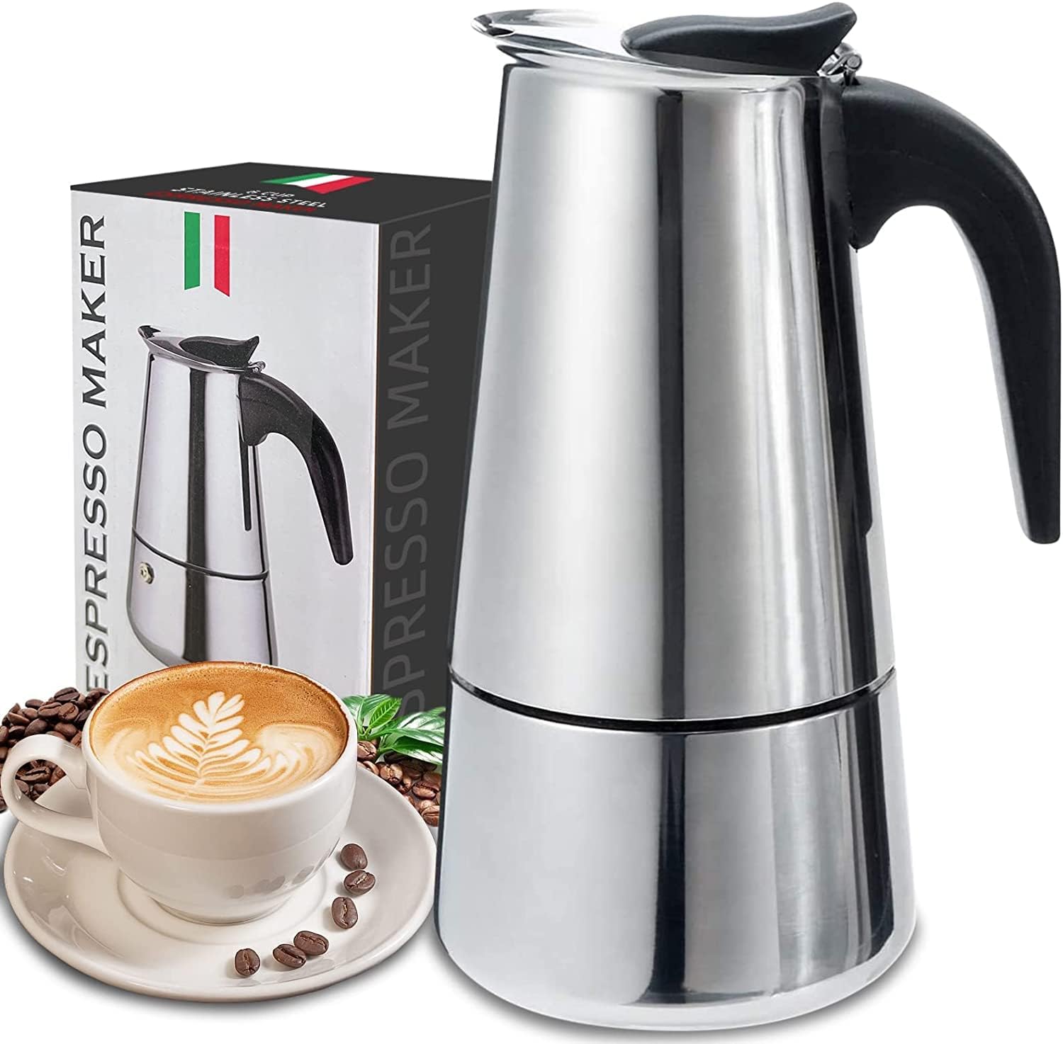 4/6/9 чашек Moka Pot Caffe Mac – обзор и цена Coffee Equipment For Sale