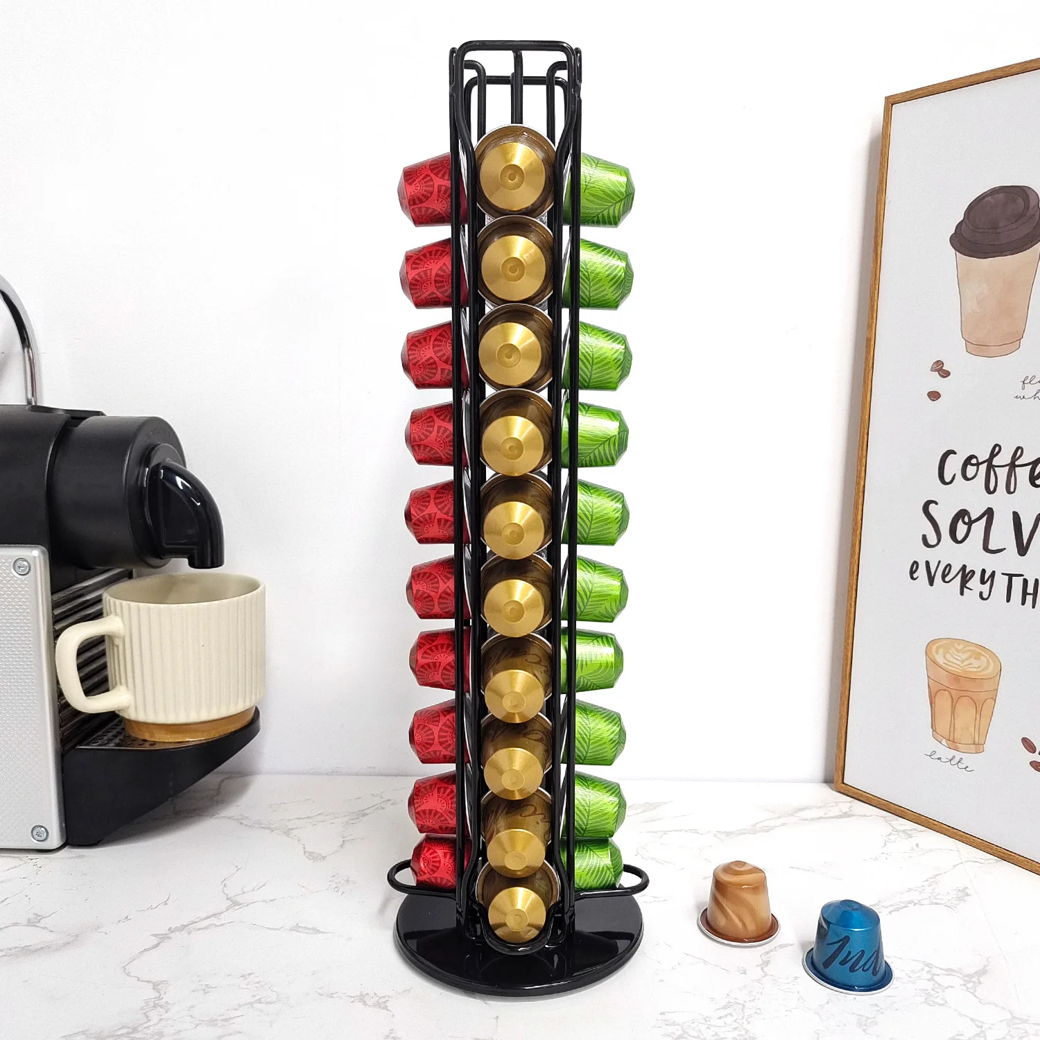 1 шт., 40 капсул для кофе, дер – обзор и цена Coffee Equipment Rack